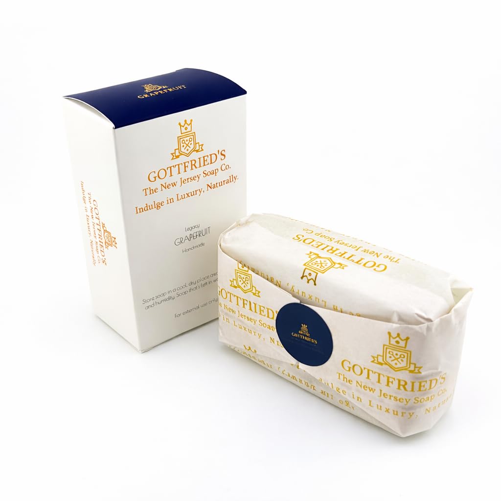 Gottfried's | Grapefruit luxury soap. HERITAGE Genre, 150 grams, refreshing scent of grapefruit, handcrafted soap, include blood mandarin and peppermint (3 Pack)
