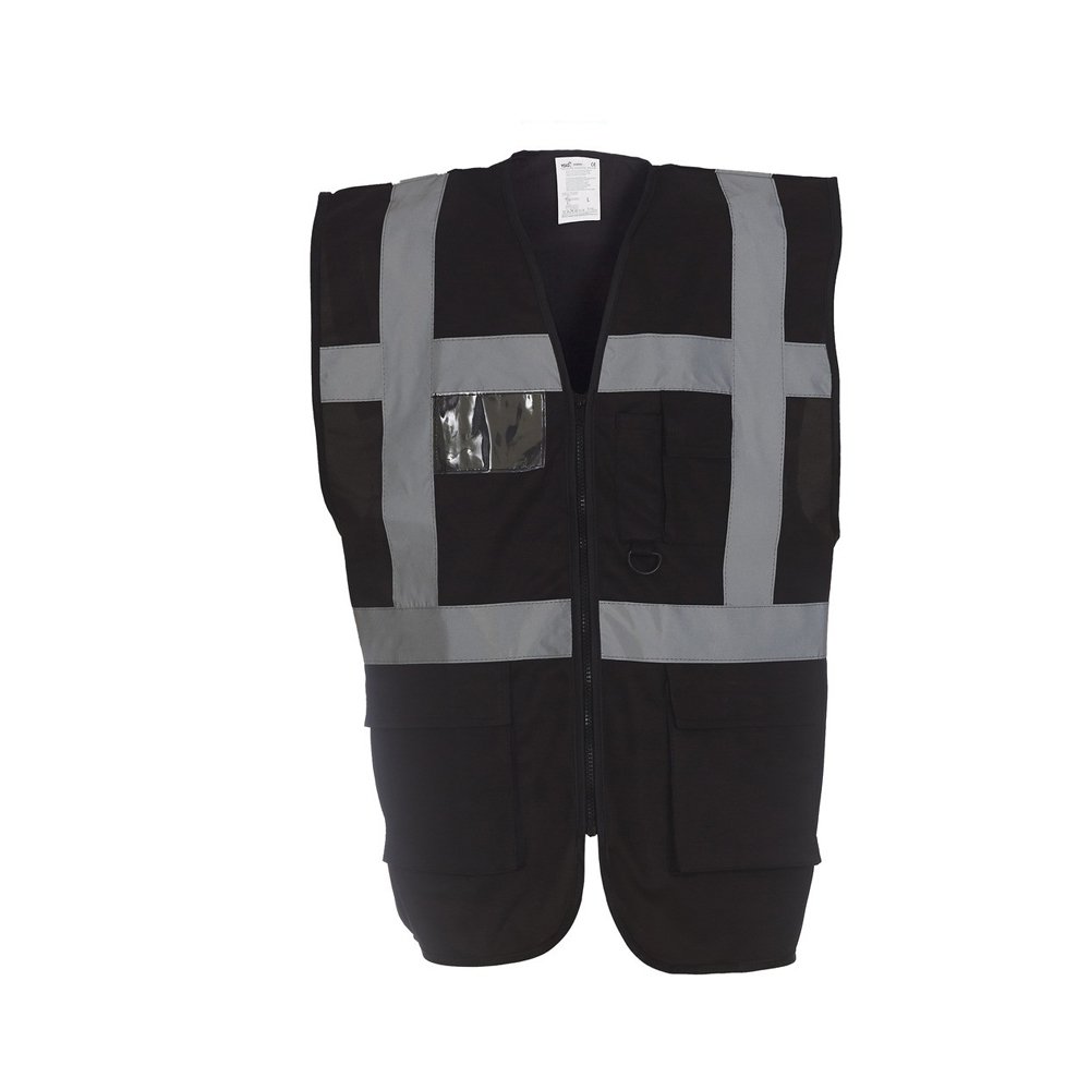Expert Workwear Coloured Hi Vis Executive Vest High Viz Vests Zip with Pockets - 27 Colours — view 4