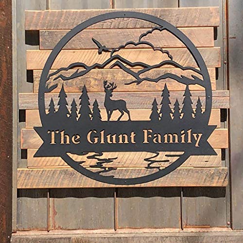 Realsteel Brand, Personalized Metal Sign, Great Outdoors Monogram Decor, Custom Metal Sign, Porch Wall Art, Steel Plaque, Wedding & Anniversary #TOP1