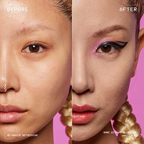 NYX Professional Makeup Fond de Teint Effet Flouté Bare With Me Blur Couvrance Moyenne Fini Naturel Niacinamide Matcha & Glycérine Hydratation Jusqu'A 12H Teinte : Vanilla 05 - vue 3