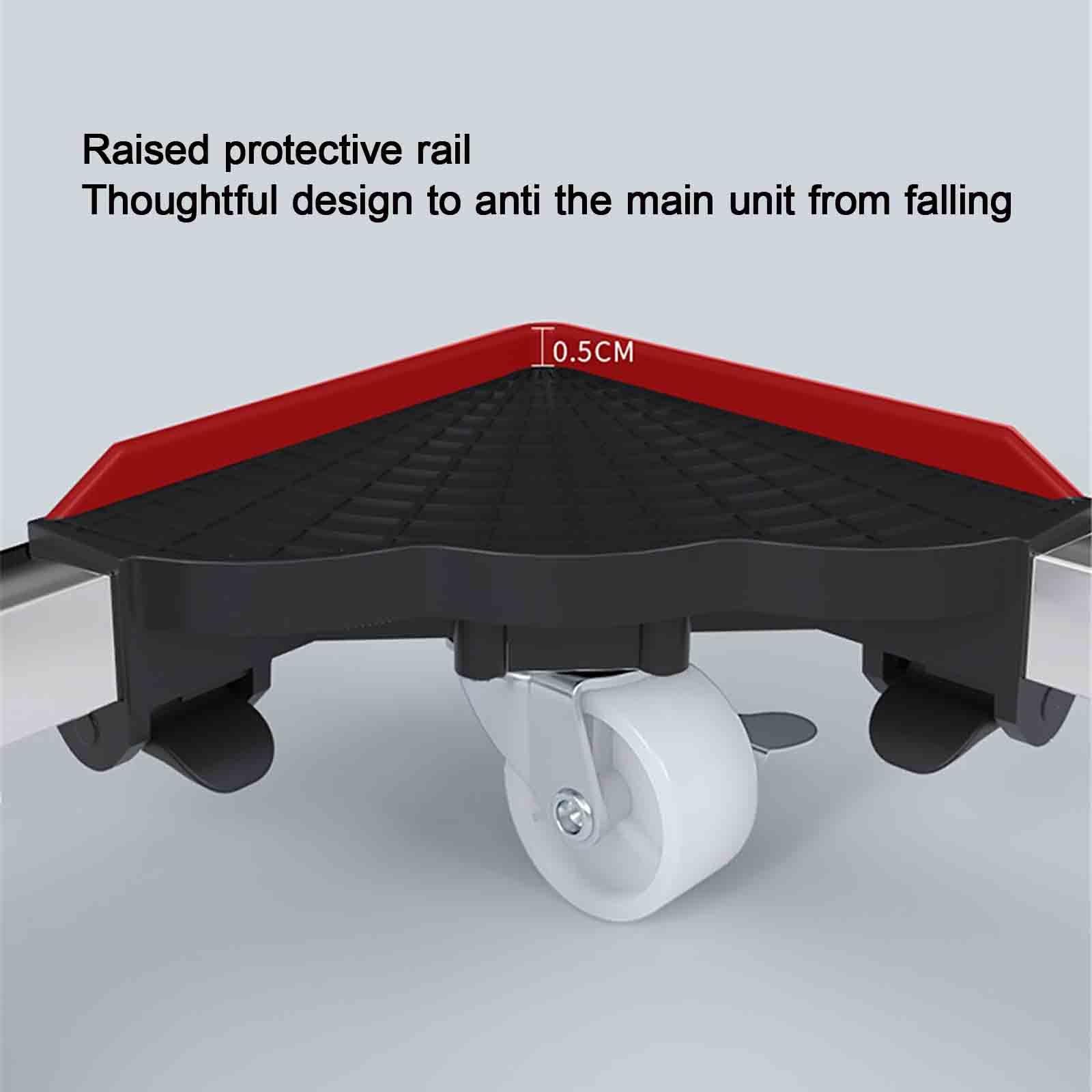 Arenas De Deportes Electrónicos Soporte para Pc Movible Ruedas Giratorias Soporte para CPU Debajo del Escritorio Ajustable Universal Carro para Pc Ventilación(Negro,42-53 * 42-53cm)