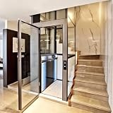 Casa Ascensore Ascensore residenziale con cabina compatta Design Pitless Indoor Home Lift per casa a schiera e casa privata Ascensore moderno per casa di vetro per risparmio di spazio interno