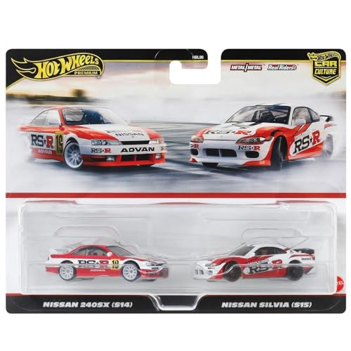 Hot Wheels 2-Pack Nissan 240SX y Silvia 1:64 miniatura 4
