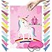 Pin The Horn on The Unicorn Party Game Birthday Party Favor Games Unicorn Party Supplies Kids Party Supplies with a Large 21