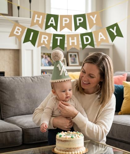 Image of piercing Half Birthday Decoration for kids, 1 /2 Birthday Decorations for kids, Half Way to One Decoration, Half Birthday Cap, Adorable Party Hat Milestone, Great for Photo Shoots