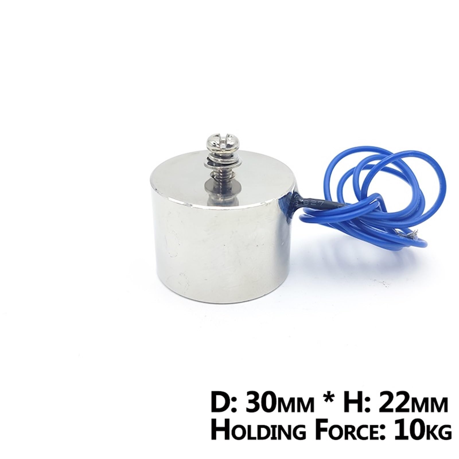 30/22 DC 12V Elettromagnete Cilindro Magneti Elettrici 10KG/100N Forte Solenoide Elettromagnetico Ventosa 1 Pz