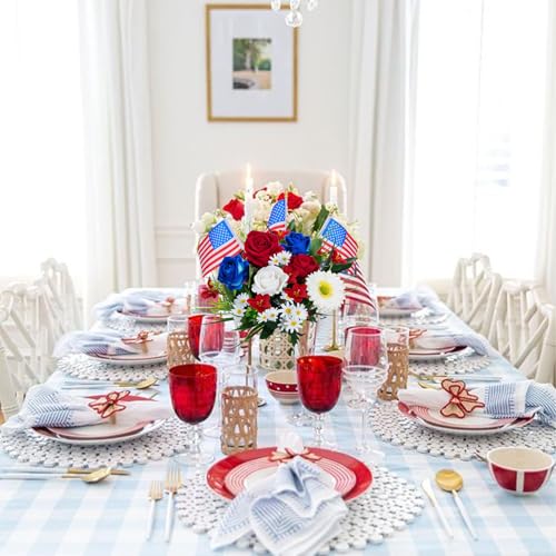 HUAESIN-Artificial-Flower-Patriotic-Memorial-Bouquet-Red-White-and-Blue-Decorations-Cemetery-Flowers-for-Grave-Silk-Floral-Arrangement-4th-of-July-Decorations-for-Home-Table-Entryway-Decor-Indoor HUAESIN Artificial Flower Patriotic Memorial Bouquet Red White and Blue Decorations Cemetery Flowers for Grave Silk Floral Arrangement 4th of July Decorations for Home Table Entryway Decor Indoor