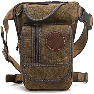 Hebetag Drop Leg Bag Canvas Thigh Pouch for Men Women Tactical Military Motorcycle