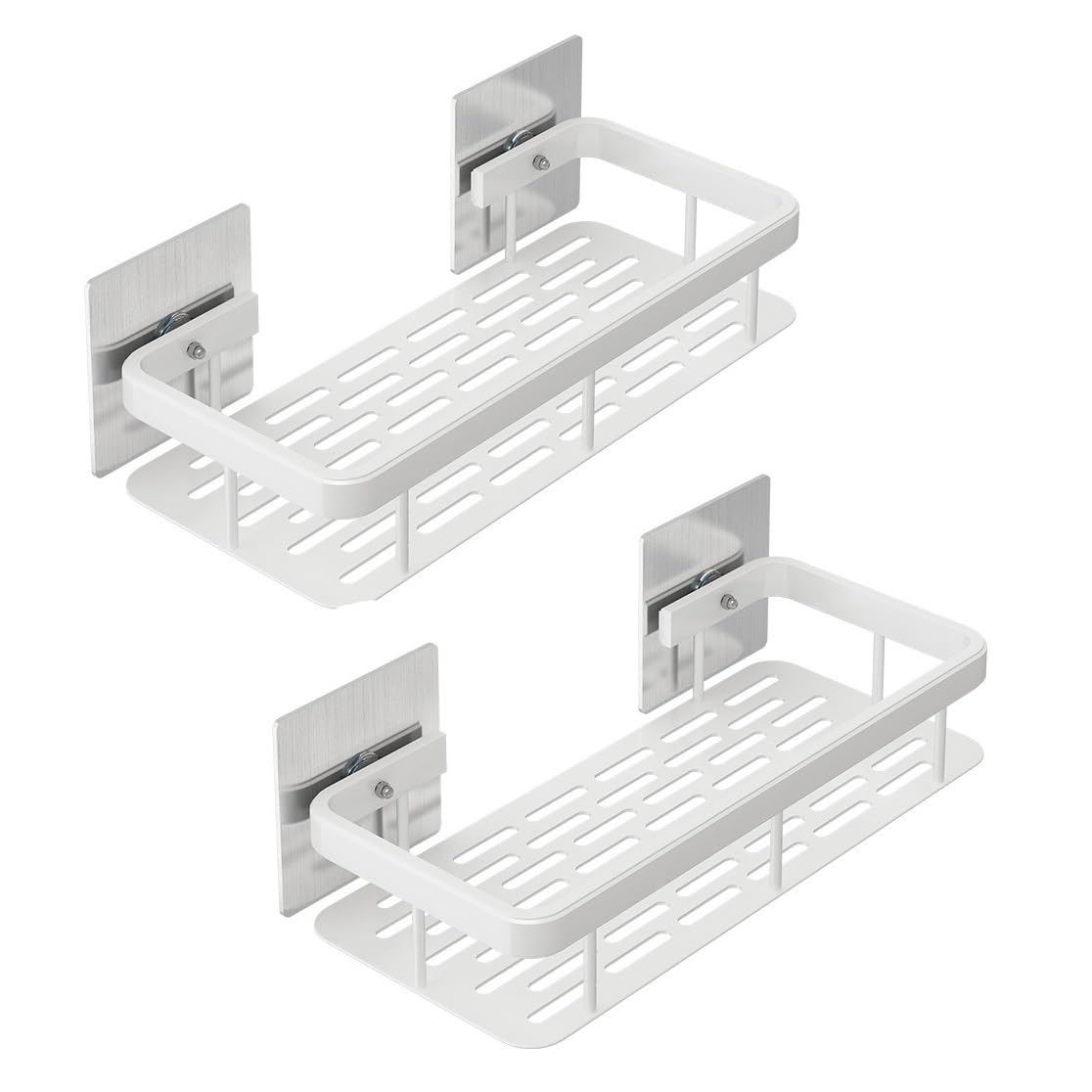 ZJHFFFG 2 Pack Shower Caddy Soap Holder Dish Shower Shelf Organizer Shower Basket Rack Storage Rustproof Adhesive Washroom