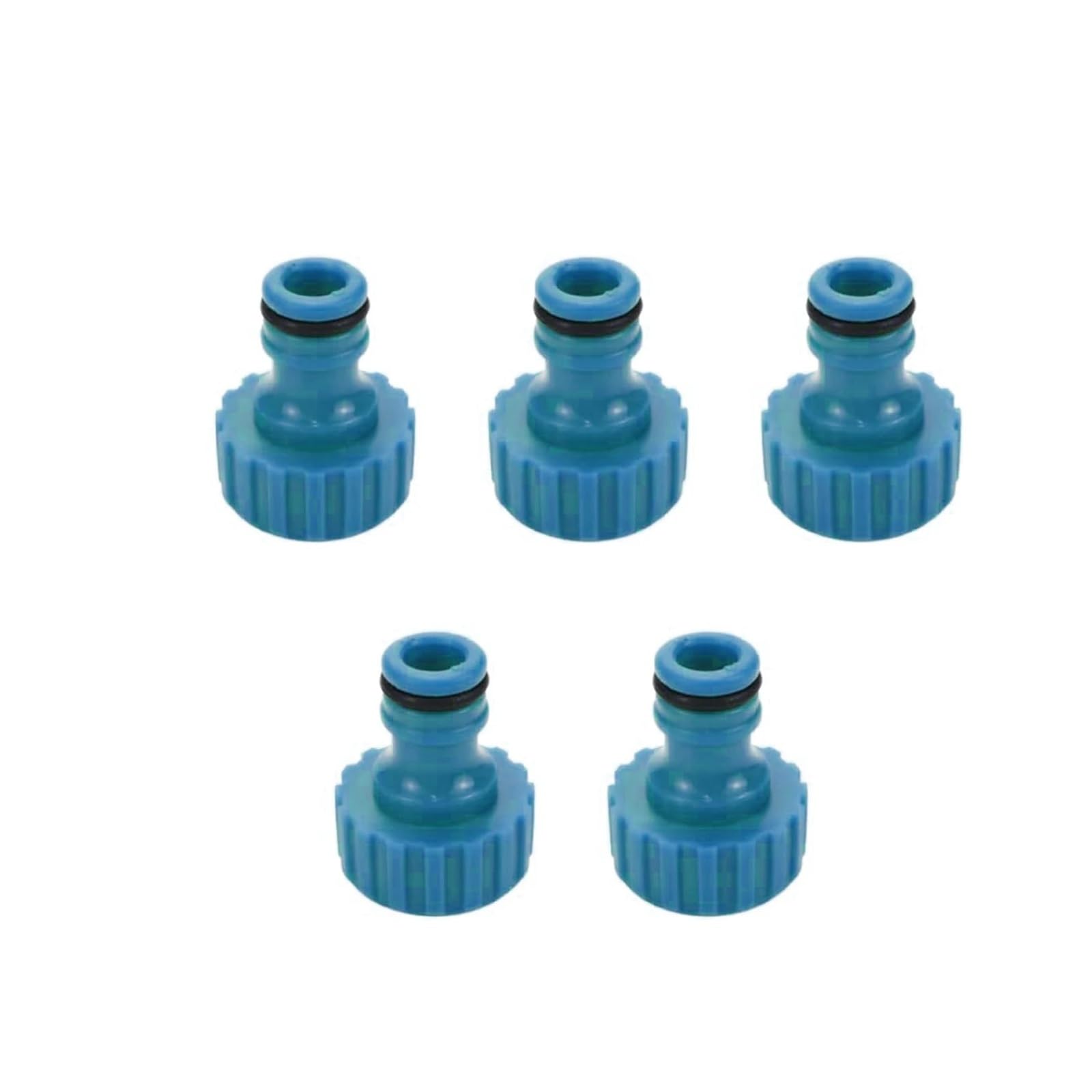 Bngdfdgh Men's 5Pcs Blue 5Pcs Hose Quick Connectors, 3/4 Inch Faucet Adapter For Garden Irrigation, Threaded Water Tap Connector