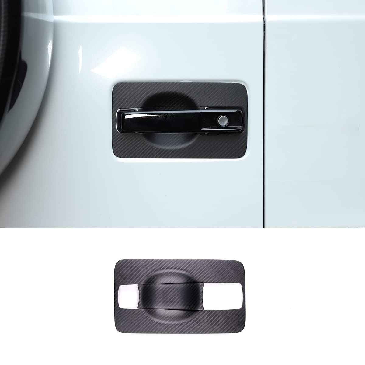 Garniture poignée portière carbone arrière Mercedes G63 W463 anti-rayure