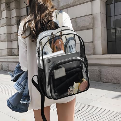 Mochila transparente de caballos aprobada para estadios que soluciona filas en seguridad 6
