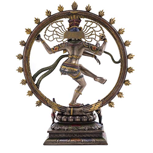Estatua Shiva Nataraja de bronce 10.5 pulg. miniatura 3