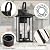 18" Large Black Outdoor Wall Light Fixture, 2-Light Waterproof ETL Listed Outdoor Wall Lamp with Clear Glass, E12 Socket, Aluminum Outside Garage Light Lantern for House, Porch, Patio, Garage