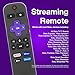 OEM Replacement RC-FA1 Universal Streaming Player Remote Control for Roku Streaming Stick, Streambar and TV with Voice - Original RCFA1 Stick Remote. Includes Voice and App Shortcut Keys. [RF], Black