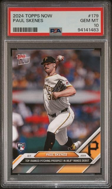 Paul Skenes 2024 Topps Now MLB Debut Rookie Baseball Card #179 – Graded PSA 10 (Cert # 94141483) |...