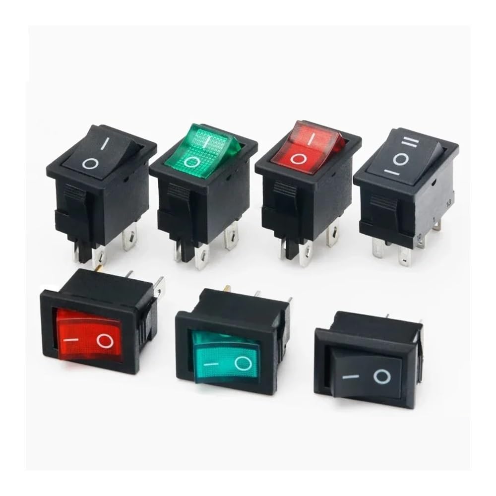 Motocicleta Interruptor Control Manillar Interruptor Basculante para Barco (100/500 Unidades 21 X 15 Mm Encendido/Apagado 2 Pines 3 Pines Y 4 Pines 2/3 Posiciones Luz 6 A/250 V 10 A/125 V CA)