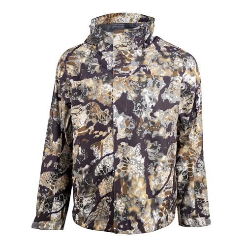 Kryptek Men’s Jupiter Waterproof, Breathable, Packable Camo Hunting Jacket
