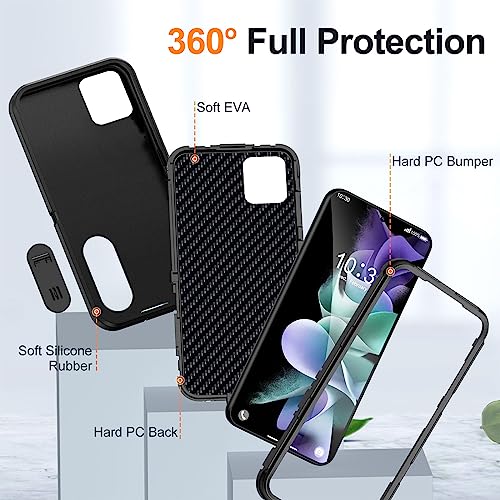BFUKVOU for Moto G Stylus 5G 2024 Case with Built in Kickstand,Shockproof/Dustproof/Drop Proof 3-Layer Military Grade Protective Cover for Motorola Moto G Stylus 5G 2024,Colorful Cats - image 3