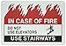 Brady 90719 Fire Stairways Sign, English, Surf, 10" x 14"