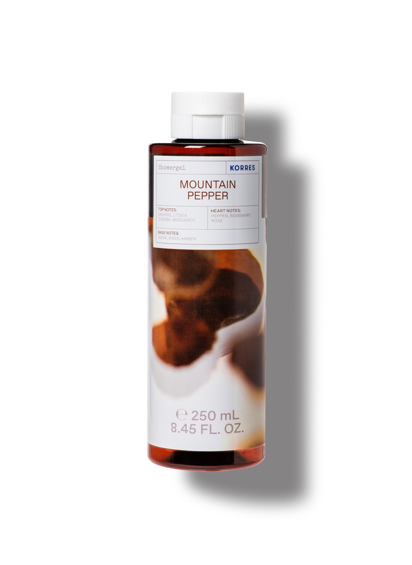 KORRES Cleanse + Hydrate Shower Gel, Mountain Pepper Bergamot & Coriander Fragrance, Foaming Body Wash with Aloe Vera & Wheat Proteins, Maintains Skin’s Natural Moisture for a Supple Feel, 8.45 Fl Oz