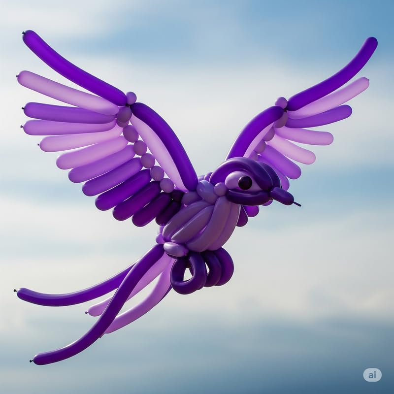 Image of long Modelling, Twisting, Tube Balloons, Pack of 100 (Purple)
