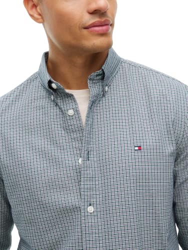 Image of Tommy Hilfiger Men's Long Sleeve Oxford Shirts in Regular Fit, Men's Button Down Shirts, Also Available in Big and Tall