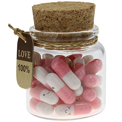 Image of Infmetry Capsule Message Valentines Day Gifts for Her Him Boyfriend Girlfriend Mom (Pink 25pcs)