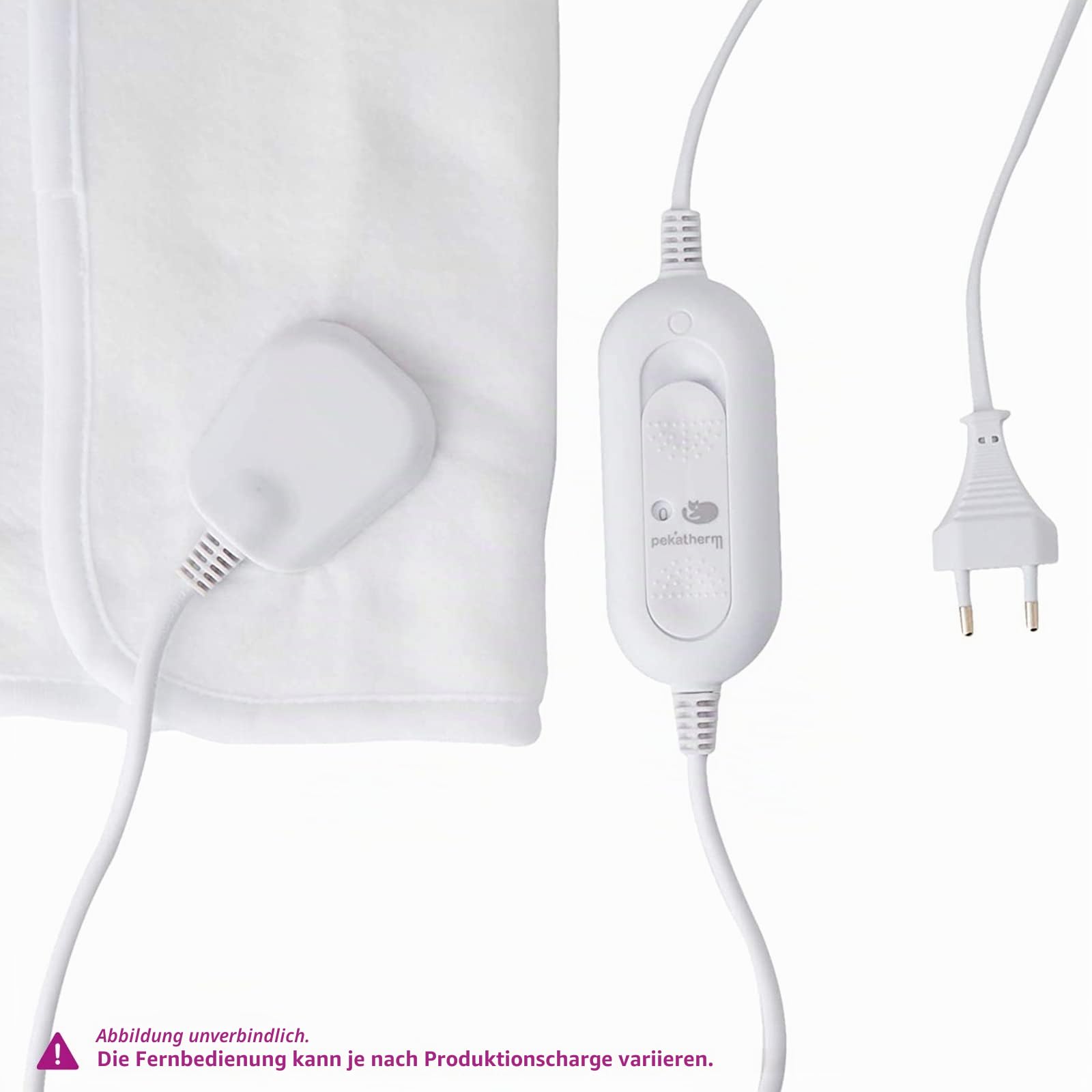 Wärmeunterbett Elektrisch Einzelbett | Größe 150 x 80 cm | 2 Temperaturstufen | Heizunterbett aus 100% Polyester | Elektrischer Matratzenbezug | Pekatherm UP1052