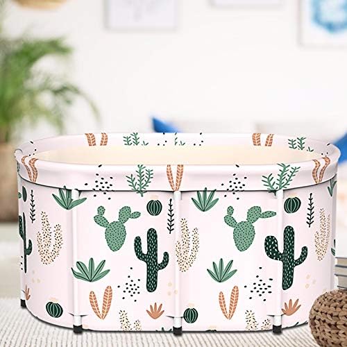 LUCKUP Large Foldable Soaking Bathing Tub Portable Bathtub for Adults Freestanding Non-Inflatable Hot Bath Tub, Thickened Thermal Foam to Keep Temperature Suitable for two person 43”x25”x20”