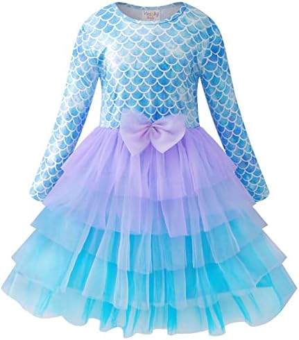 VASCHY Cute Girls Casual Autumn Spring Long-Sleeve Outfit, Toddler/Big Kid Girls Clothing Size 3-10T