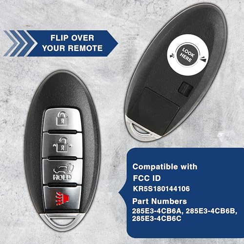 Double clé Nissan Rogue 2014-2017 KR5S180144106 boîtier usé
