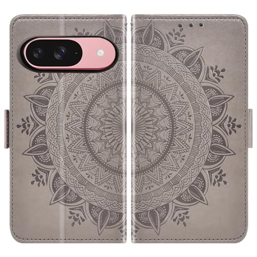 Coque Google Pixel 9 Pro 5G étui portefeuille rabat porte-carte de crédit dragonne support folio - 6
