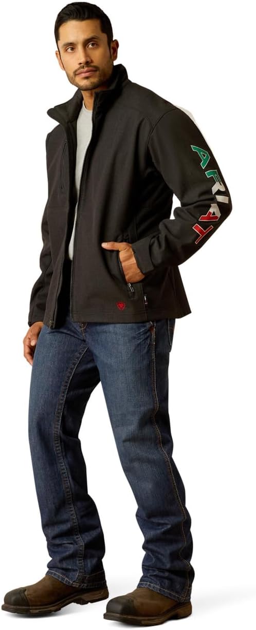 ARIAT Men's New Team Softshell Mexico Water Resistant Jacket - Image 3