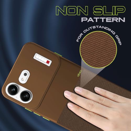 Image of AIBEX Premium Back Cover Case Compatible for Nothing 4B | Scratch & Drop Tested Shockproof Matte Texture Case with Soft Microfibre Lining | Slim Fit Cover with Anti-Scratch - Brown