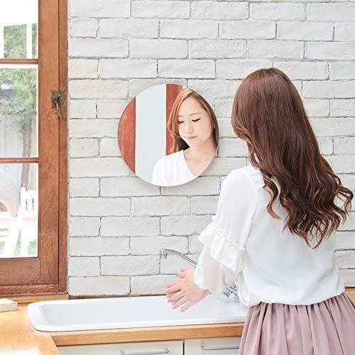 トイレや洗面所におすすめ、ノンフレーム丸型鏡、35×35cm、日本製