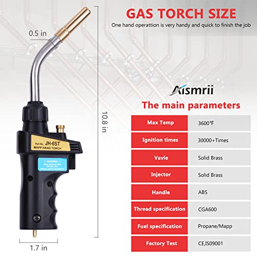Propane-Torch-BBQ-Torch-MAPPMAPPROPANE-Gas-TorchSoldering-Torch-Fast-ignition