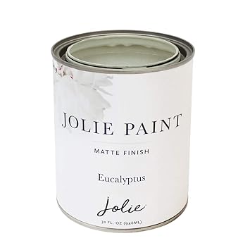 Jolie Paint - Matte finish paint for furniture, cabinets, floors, walls, home decor and accessories - Water-based, Non-toxic - Eucalyptus - 32oz