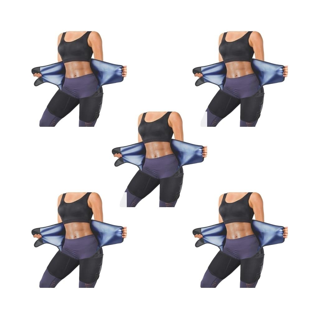 Geardeangloow Ceinture de sudation 4 en 1 pour sauna, ceinture amincissante avec rehausseur de fesses, ceinture d'entraînement réglable, respirante, amincissante, style 1