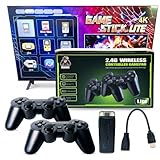 Kulturdenda Game Stick Lite 4K, 20.000 juegos con 2 mandos inalámbricos – Consola retro HDMI con miles de juegos clásicos preinstalados, soporta 4K HD, plug & play, ideal para TV y proyectores