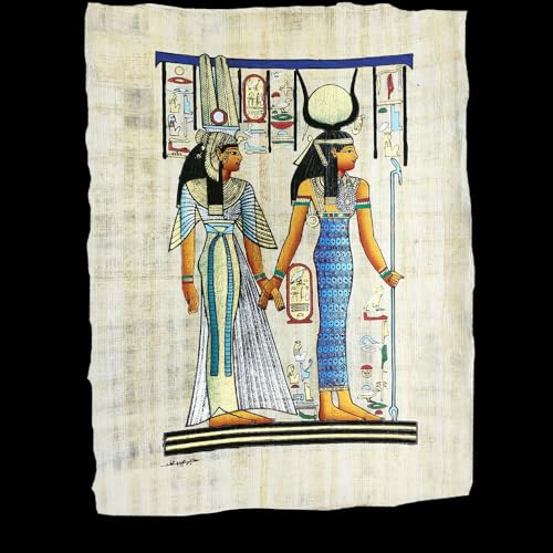 Papiro egipcio auténtico de Nefertari para decoración de salones con arte tradicional 2
