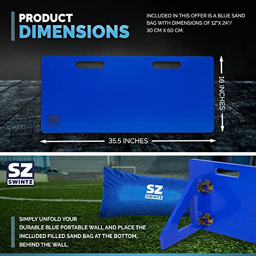 Swintz Soccer Rebounder Board- 2 Angle Foldable All Weather Soccer Training Equipment For Youth And Adults - 35.5" X 16" #TOP6