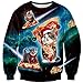 Produktbild Loveternal Christmas Sweater Herren Ugly Weihnachtspullover Damen 3D Druck Hässliche Pizza Cat Xmas Pullover Langarm Katze Jumper XXL