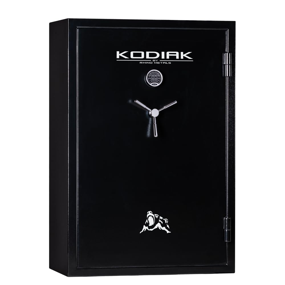 Kodiak KBX5940 Gun Safe with dimensions 59 inches high, 40 inches wide, and 23 inches deep.