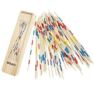 RVM Toys Mikado Wooden 31 Pick Up Sticks Spiel is Best Return Gift Fun Family Indoor Board Game Toy for Adults and Kids 6+ Years (Pack of 1) – Multi Color