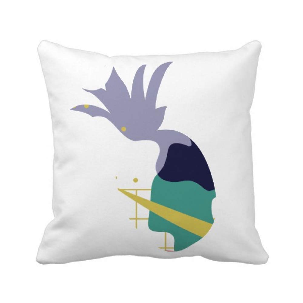 Housse coussin motif ananas taie carrée plante DIY pour canapé