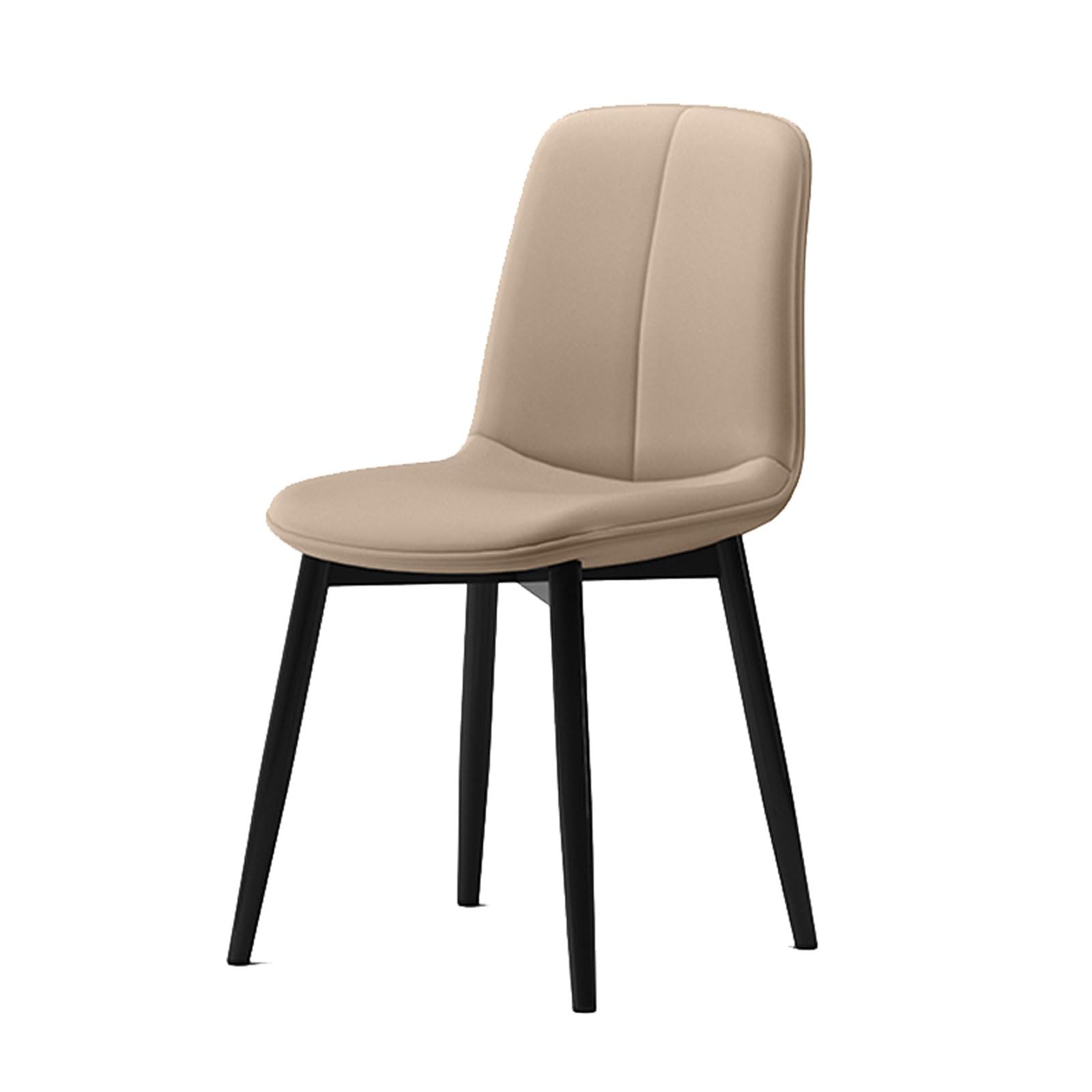 Sillas de Comedor de Respaldo Alto con Asiento ergonómico tapizado, Patas de Metal Negro, sillas auxiliares Modernas para Cocina y Sala de Estar.