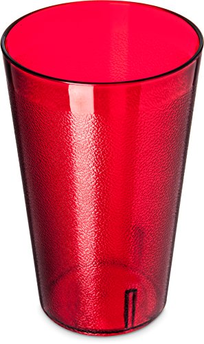 Carlisle 5232-8110 BPA Free Plastic Stackable Tumbler, 32 oz., Ruby (Pack of 3)