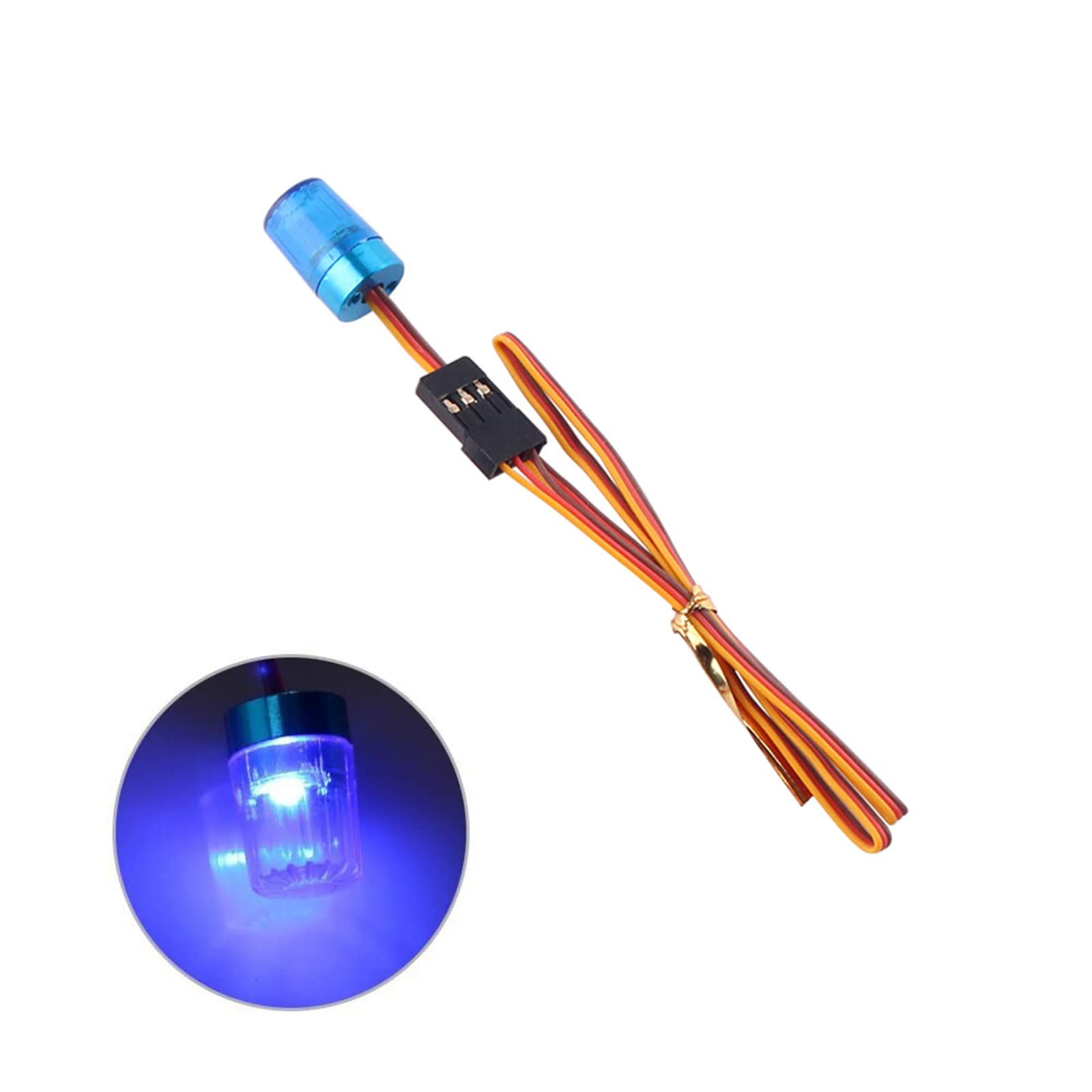 INJORA RC LED Lumières 4pcs RC Phares pour 1/14 RC Car Tamiya Tractor RC Excavator Engineering Truck (Bleu