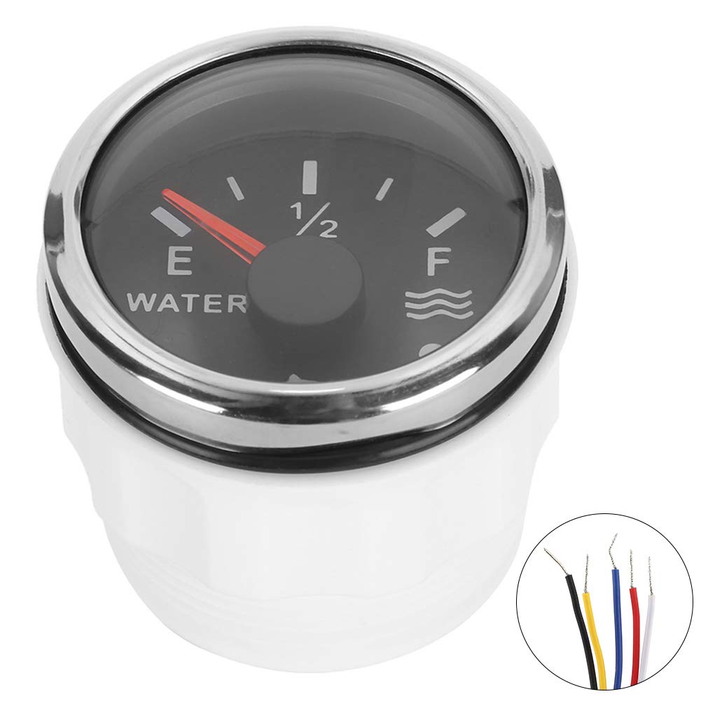 indicatore livello acqua + Indicatore del serbatoio dell'acqua | Indicatori di livello dell'acqua 52 mm/2 pollici Allarme intelligente 9-30 V per sensore europeo RV 0-190 ohm